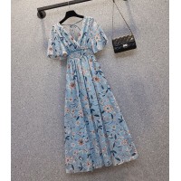 Sheer Flowy Waist Fit Maxi Kimono Dress (new) 
