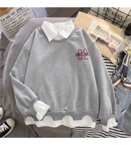 Seoul Highschool Sweater One piece Oversize Top (new) - Cream XL
